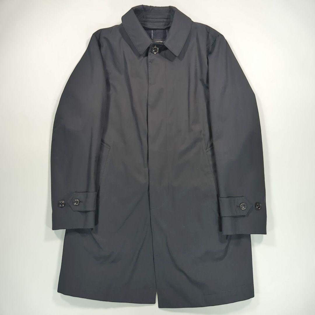 トゥモローランド ステンカラーコート カシミヤ シルク ライナー付 黒