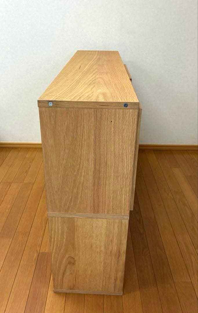 【無印良品】スタッキングシェルフセット・３段×２列・オーク材(引き出しセット)