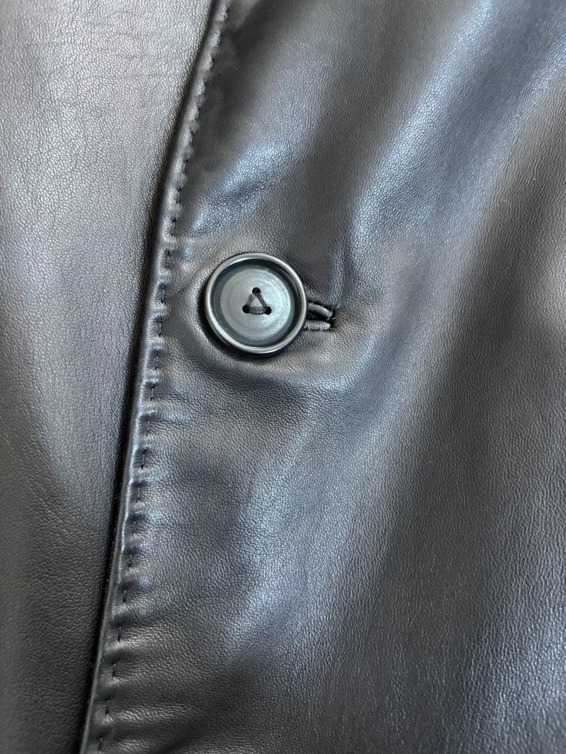 MOFAR イタリア製　羊革レザーコート　裏地ロロピアーナウール　48