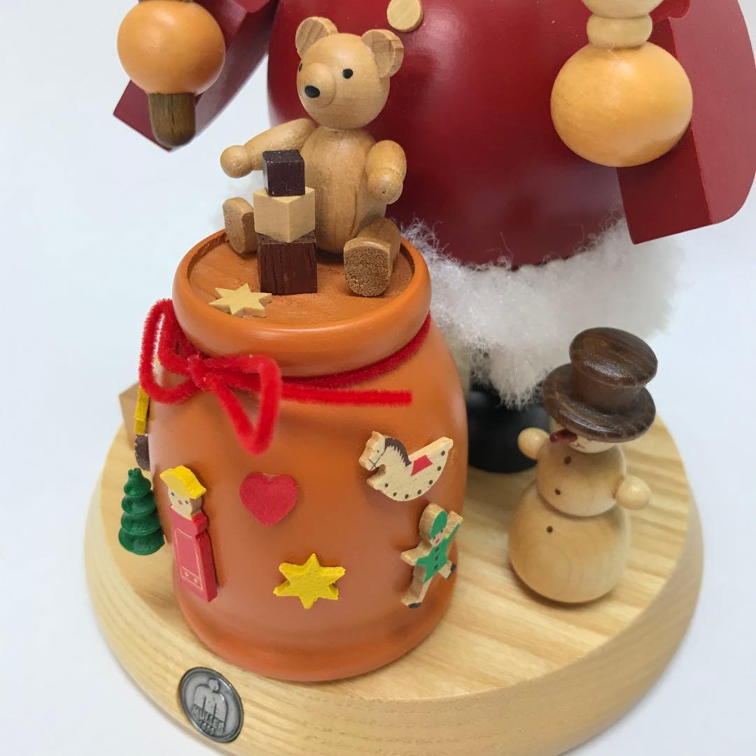 木製 サンタクロース 煙出し人形 約19cm ドイツ製 ミュラー社