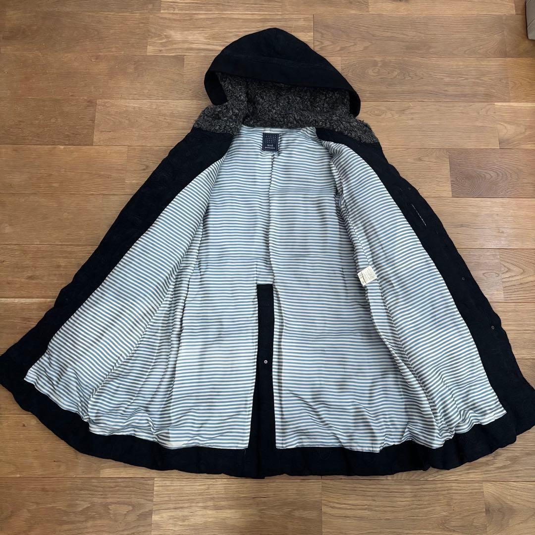 【美品】ミナペルホネン ダウンコート ジャングルレリーフ総刺繍 黒 38