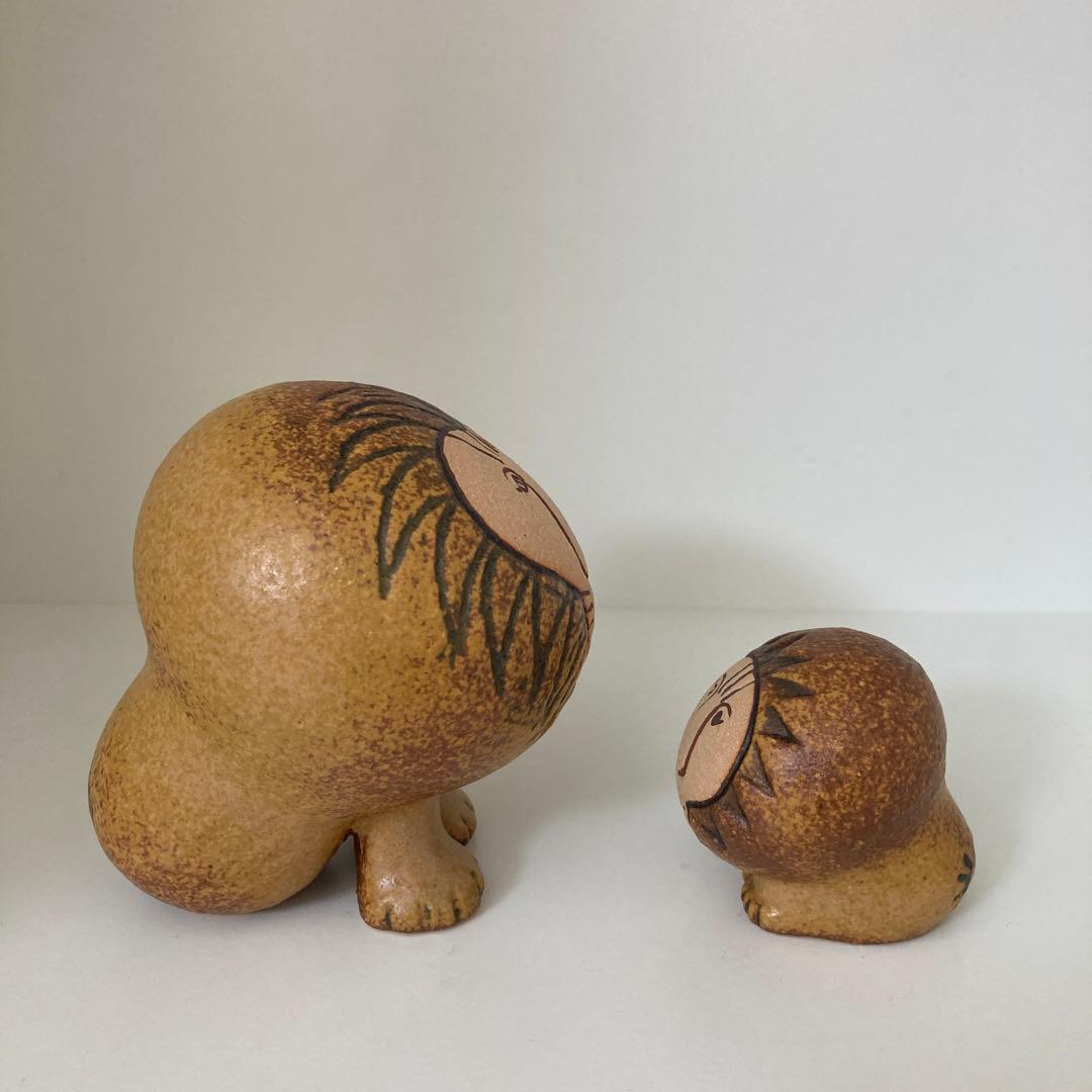 リサ・ラーソン　ライオン　ミディアム＆ミニ　オブジェ　陶器　北欧