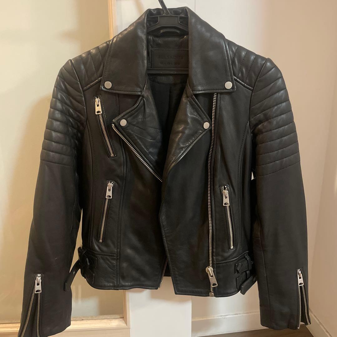 allsaints ライダース　ラムレザー