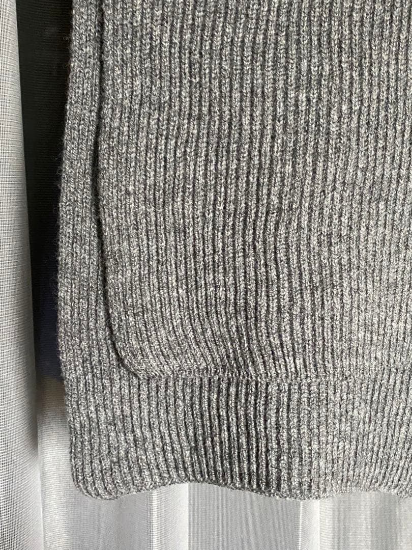 Johnstons of Elgin ウールカシミヤリブマフラー MD.GRY