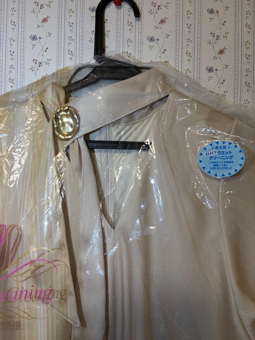 anuans ボウタイドレープワンピース ワンピース ECRU 白 ホワイト