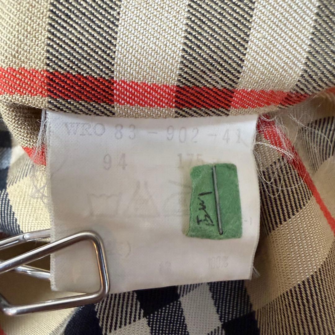 Burberry トレンチコート ノバチェック ロング丈 カーキ 玉虫 L