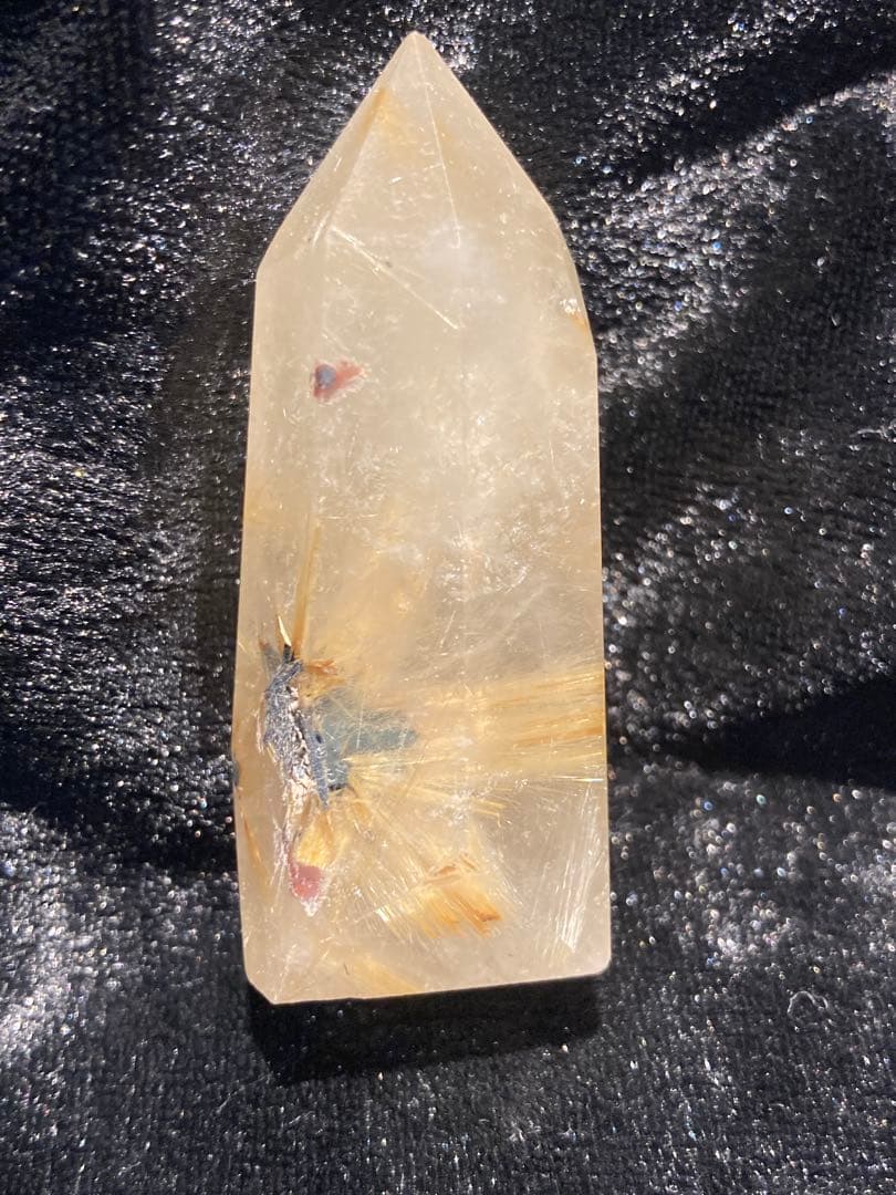 太陽ルチルクォーツ ポイント 天然石 パワーストーン 財運 金運