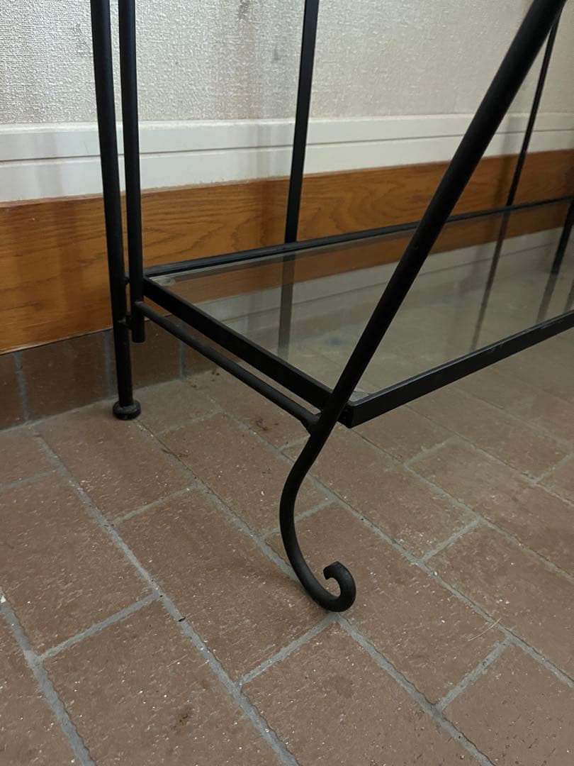みすけ‼️アイアン ガラス シェルフ 店舗什器 インテリア