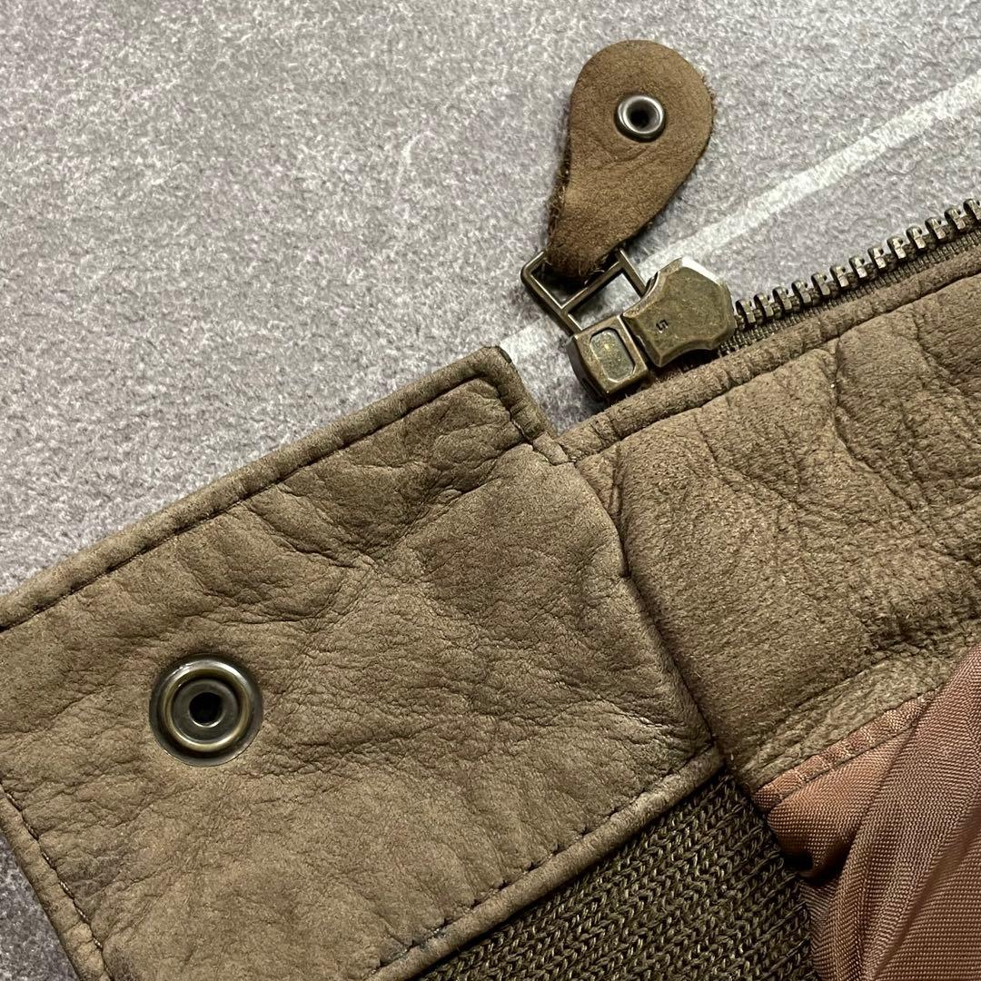 本革 ヴィンテージ A-2 G-1 レザーフライトジャケット 茶 S 短丈