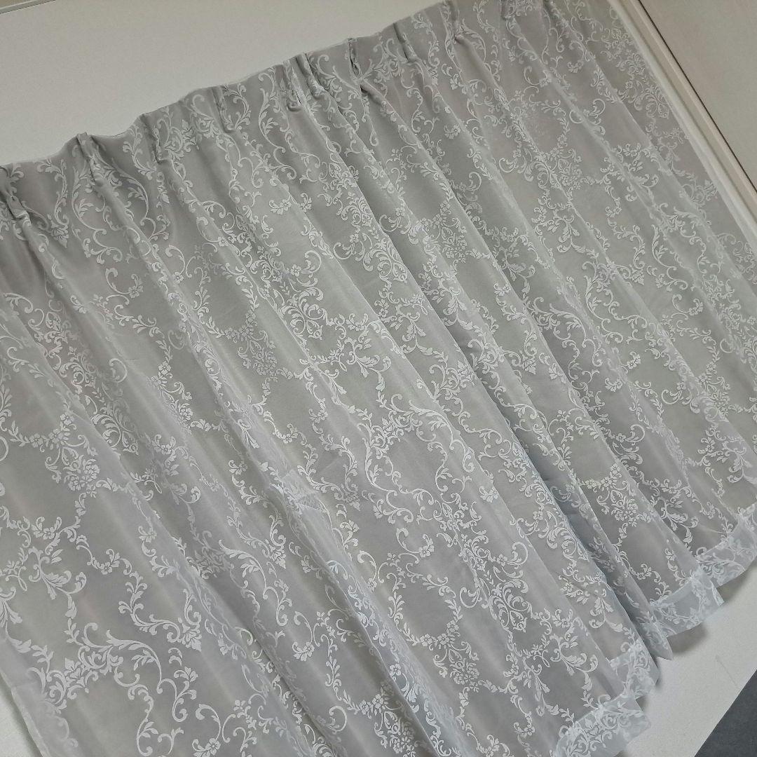 フランフランカーテン2枚セット　ブリス×ルシーラ1350×1000ベージュ