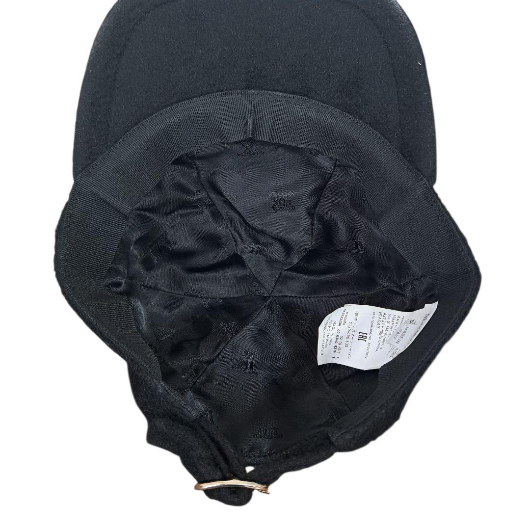 マックスマーラ　キャメルベースボールキャップ　ブラック　帽子 イタリア製