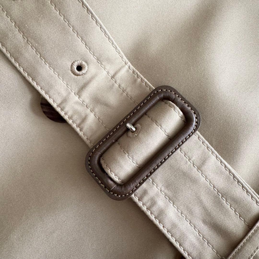 アクアスキュータム　トレンチコート　ロイヤルブルー　ベージュ　ダブル　ライナー