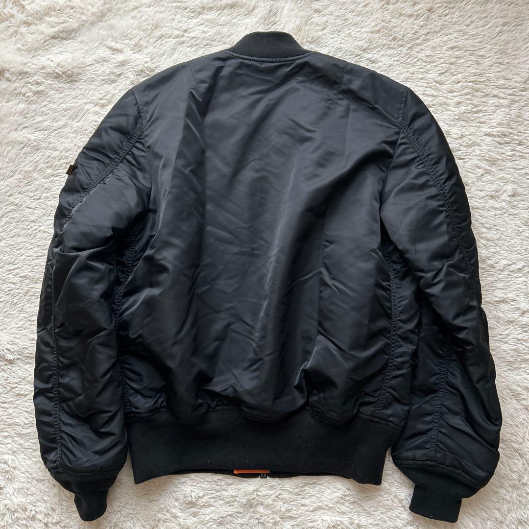 美品アルファインダストリーズ MA-1 フライトジャケット ブラック 黒 L
