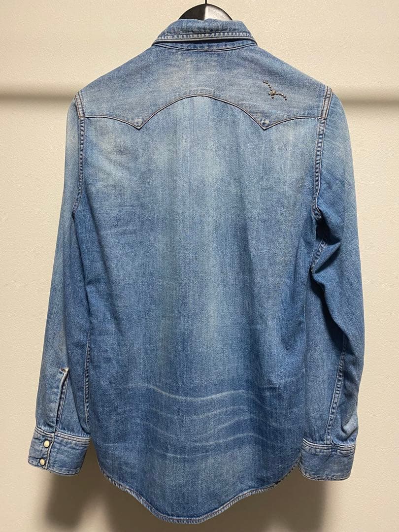 ブルーブルー HRM HTC デニム ウェスタンシャツ スタッズ加工 M