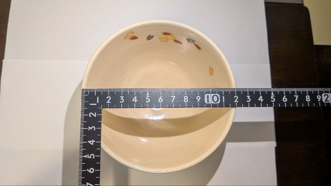 『通次阿山』仁清写　花吹雪茶碗　茶道具　共箱栞しおり　桜