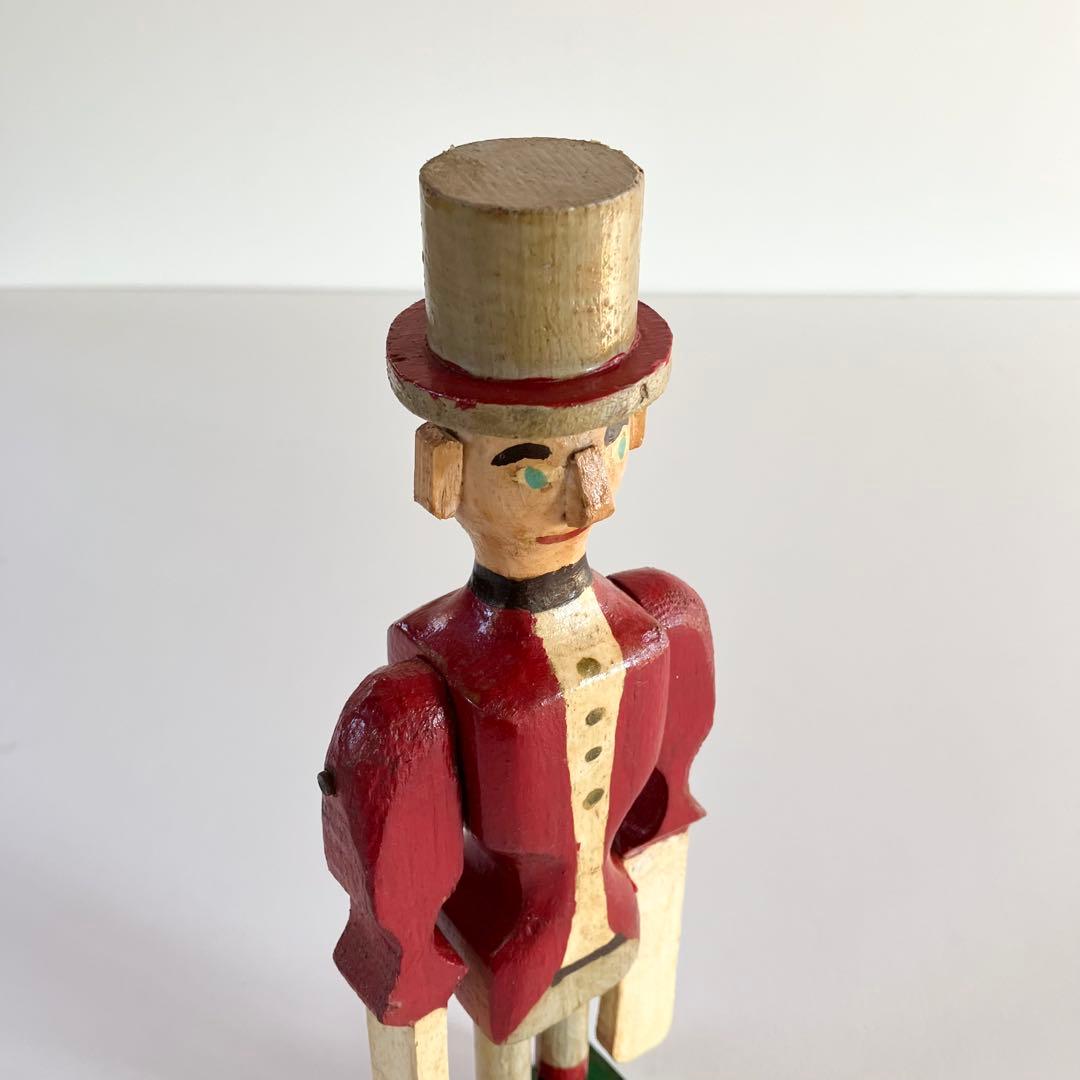 【希少】アンティーク ドール フォークアート 木製 人形 風見 民藝