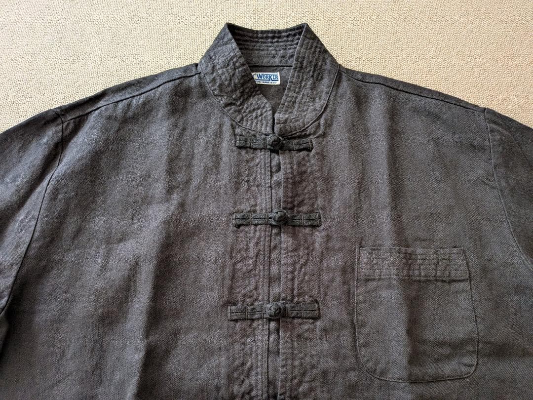 ファインクリーク シーワークス 長袖 チャイナ ジャケット ワーク シャツ 44