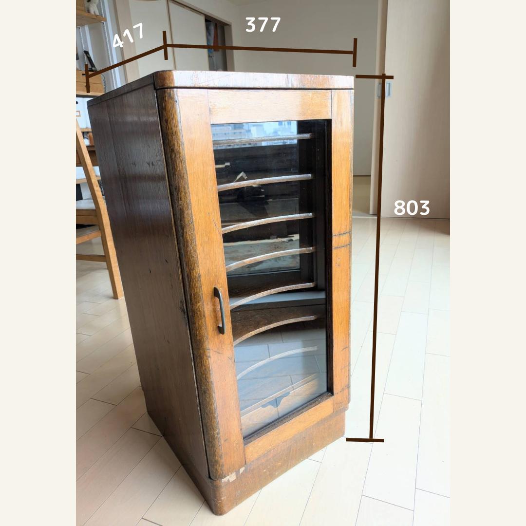 アンティーク木製ショーケース 9段キャビネット