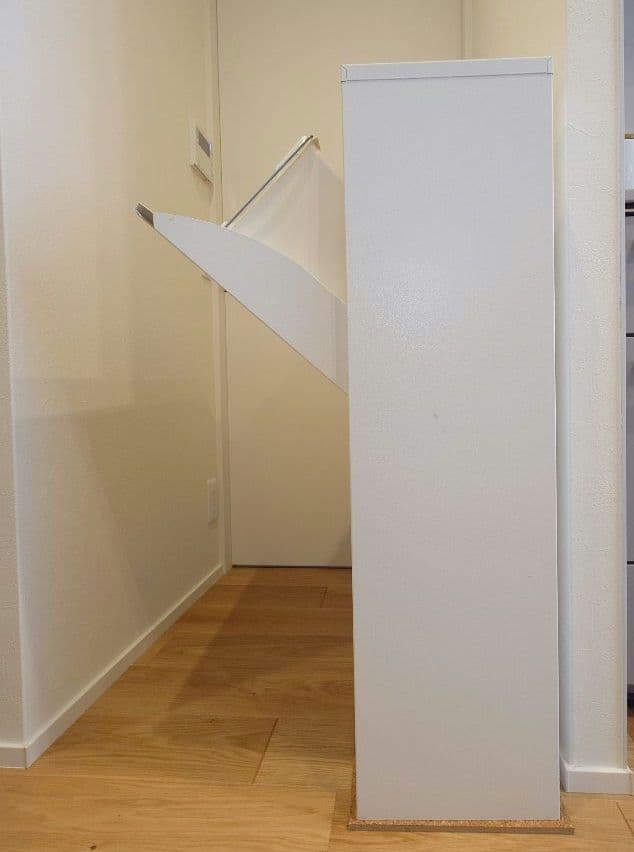 スチール製分別ゴミ箱 薄型 前に開くタイプ 4分別