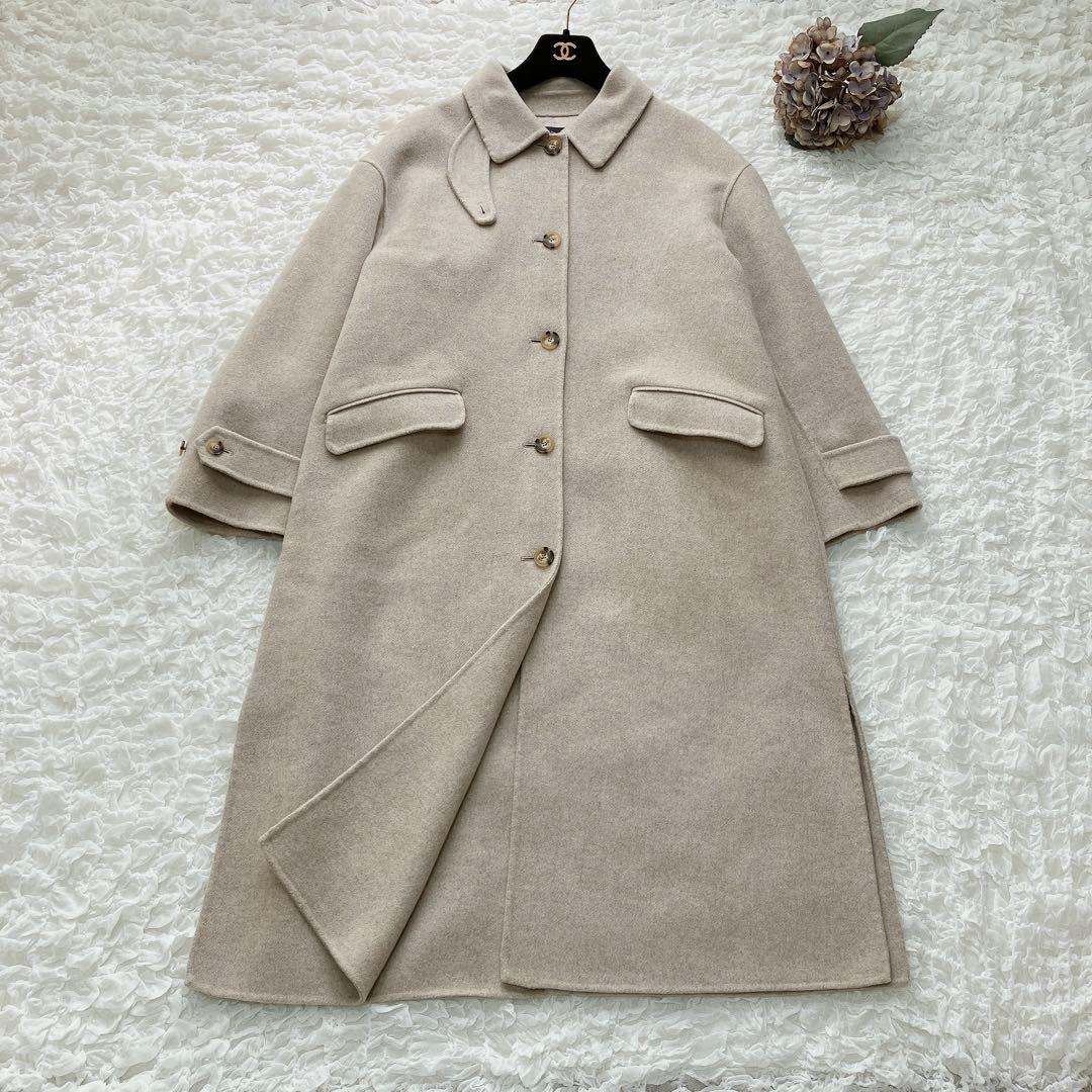 23区　24AW MANTECOPureリバー ロングコート　38 ベージュ