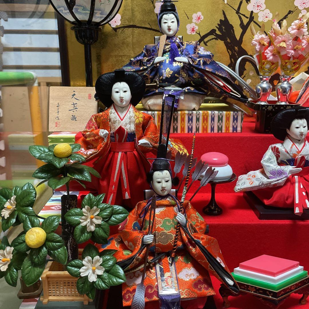 雛人形特選おひな人形品番3577ガラスケース入りオルゴール付き