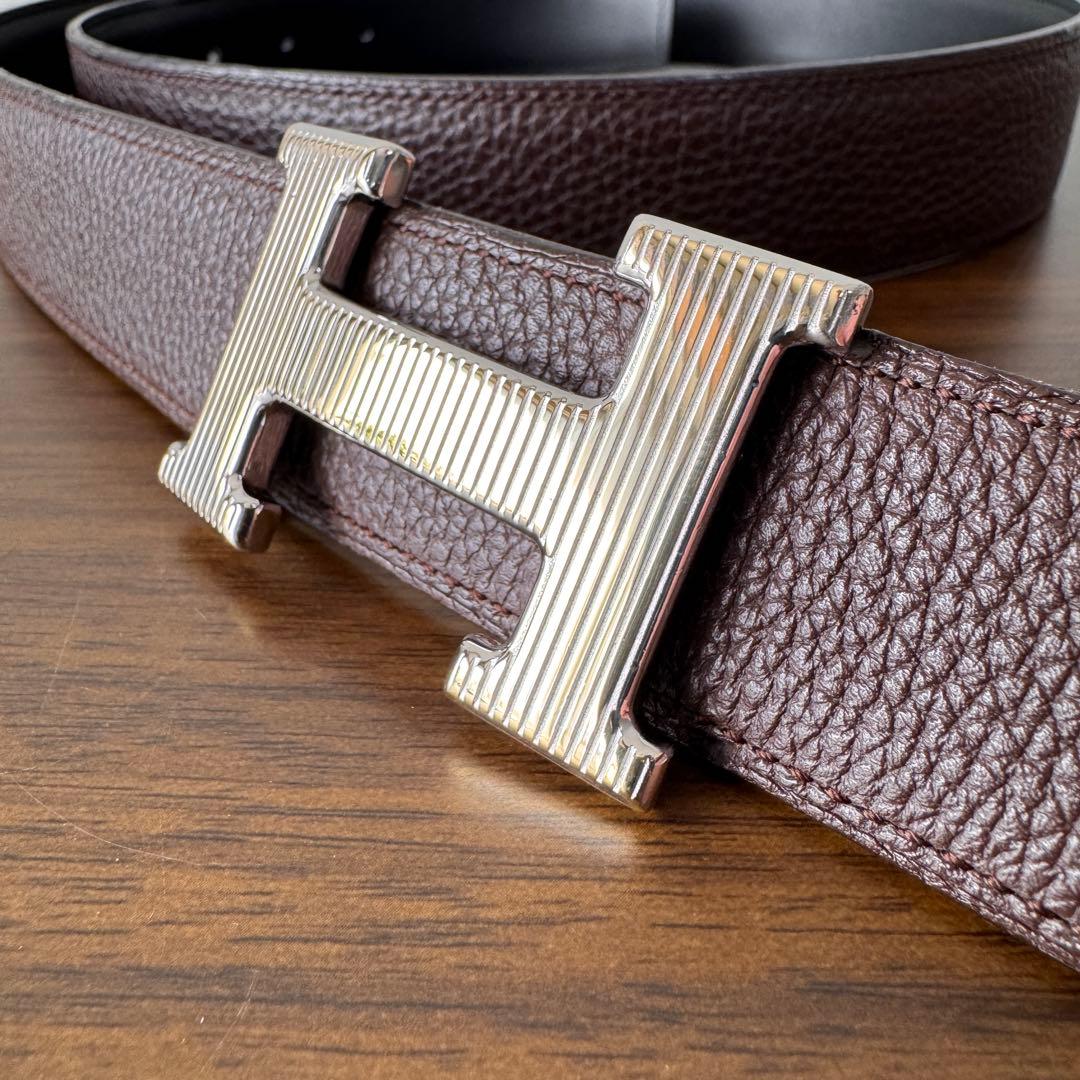 【美品】HERMES エルメス コンスタンス ベルト 90 黒/茶 リバーシブル