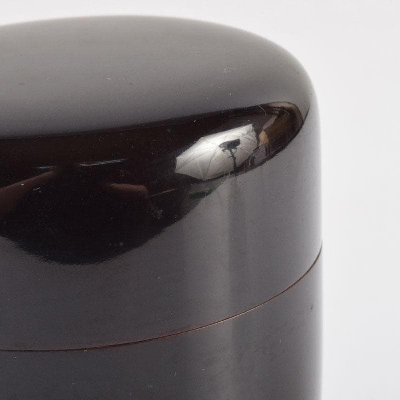 茶道具　黒漆　棗　時代箱付　V　9031