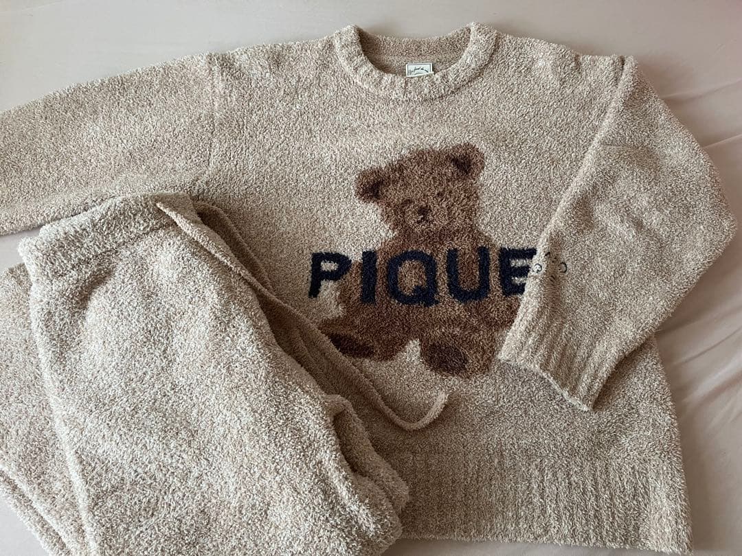 ジェラートピケ　パウダーメランジベアジャガードプルオーバー