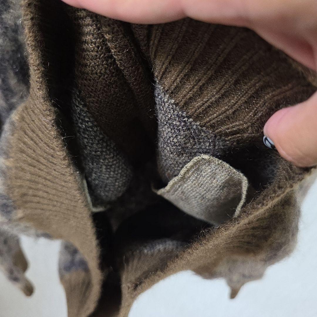 2023ss ワコマリア　モヘアカーディガン　レオパードLEOPARD　サイズL