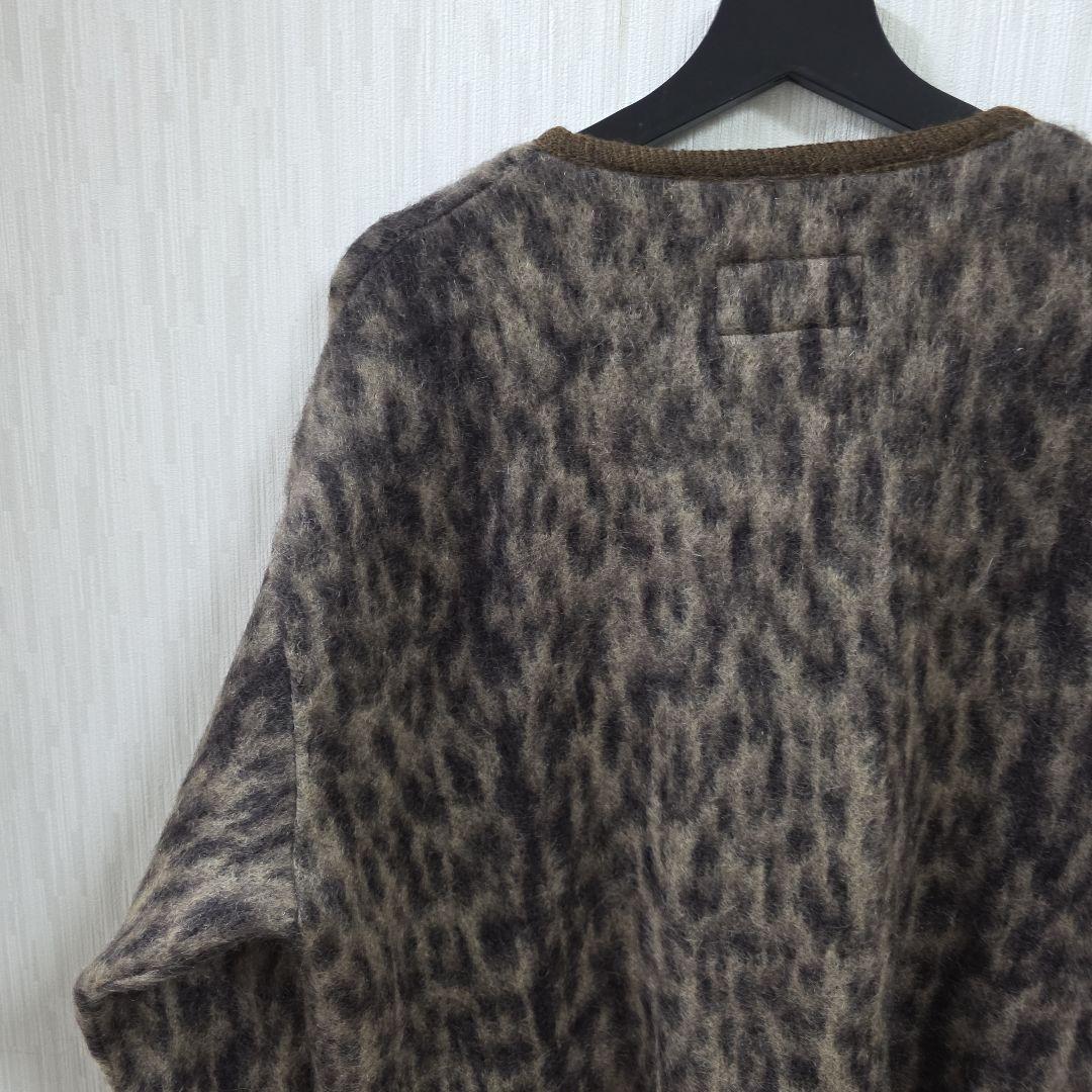 2023ss ワコマリア　モヘアカーディガン　レオパードLEOPARD　サイズL