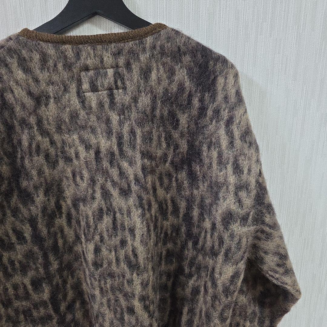2023ss ワコマリア　モヘアカーディガン　レオパードLEOPARD　サイズL