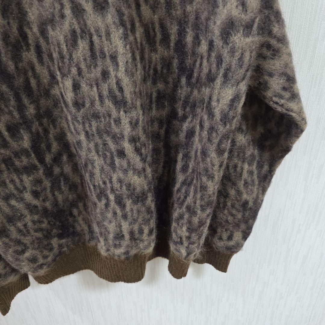 2023ss ワコマリア　モヘアカーディガン　レオパードLEOPARD　サイズL