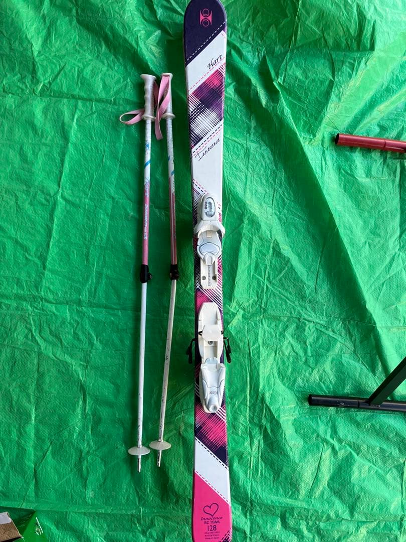スキー Hart 128cm Innocence 板 ストック セット 袋付き