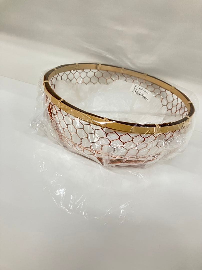 京金網細工 手編みかご 中サイズ 20㎝