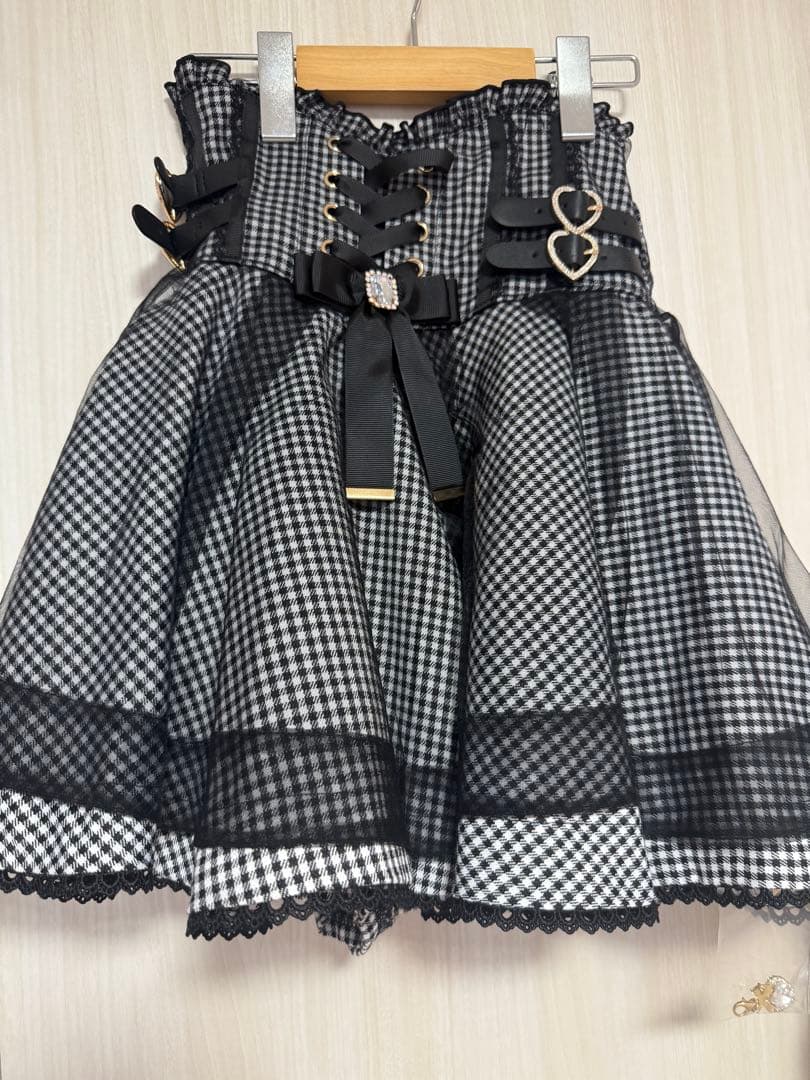 タグ付きLIZLISA リズリサ レースアップコルセットライクスカパン グレー