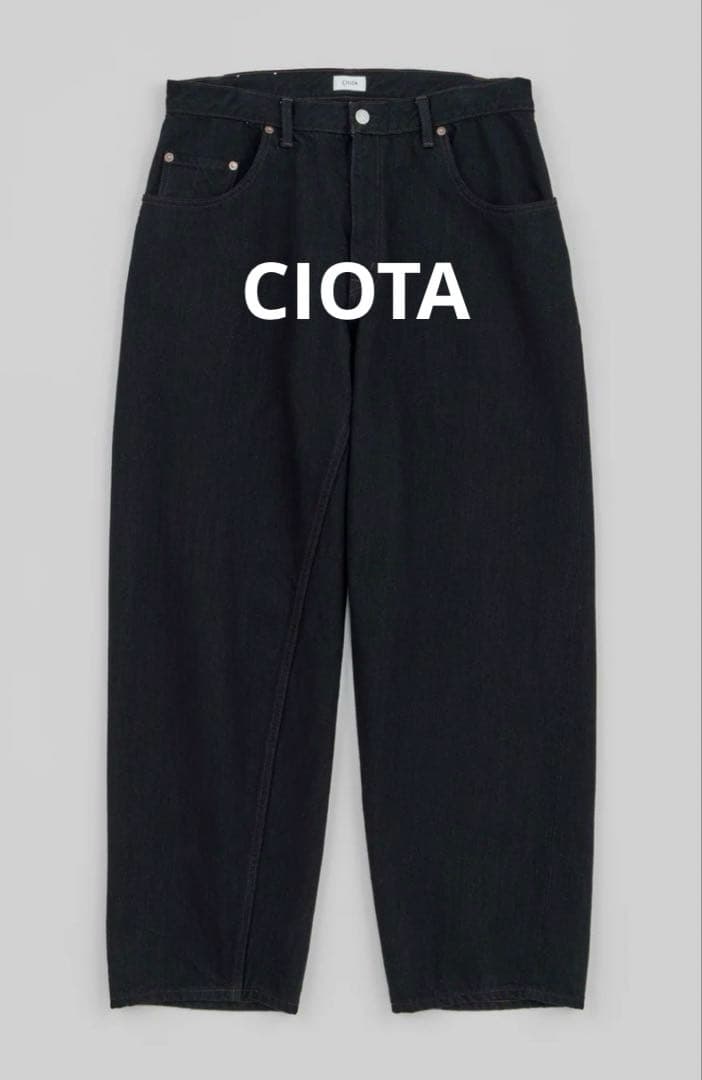 もす様　シオタ BAGGY 5 POCKET PANTS Black 32