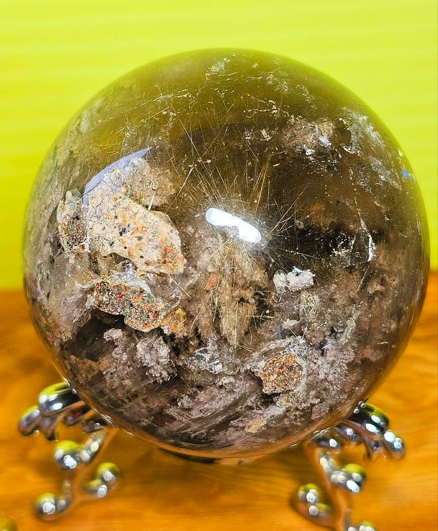 金運上昇‼️ルチル&ガーデンクォーツの丸玉