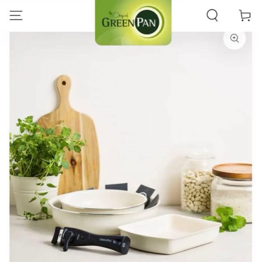 GREENPAN クリックシェフ　5点セット　クリームホワイト