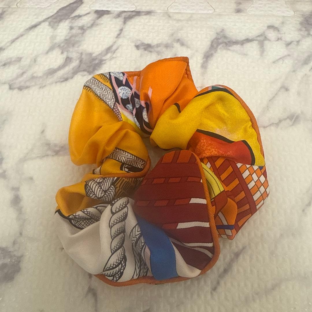 HERMES シルク ヘアシュシュ マルチカラー