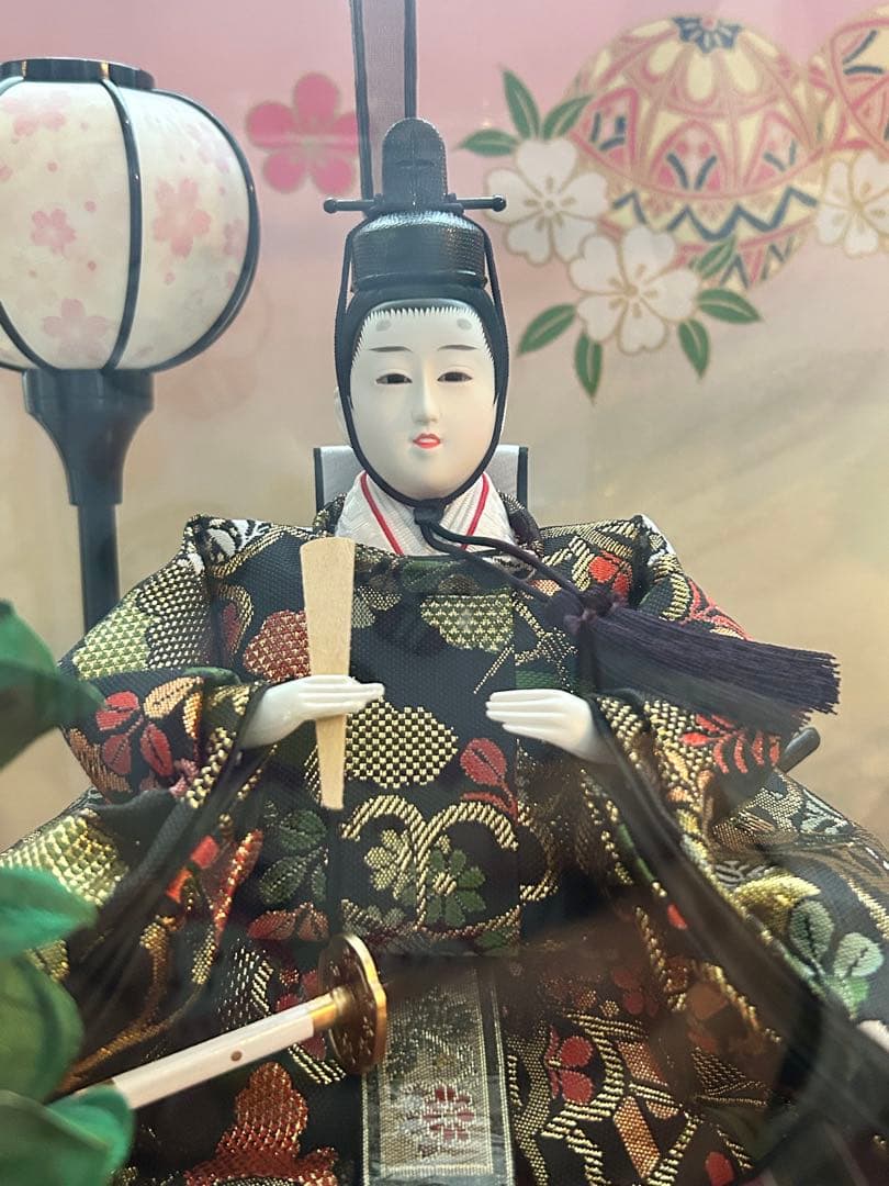 光琳 雛人形 w43185 ガラスケース付き　未使用