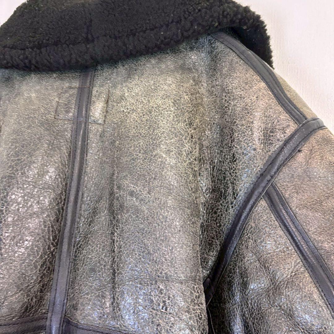 ◆アヴィレックス【L】フライトジャケット レザージャケット ボア付き A-2