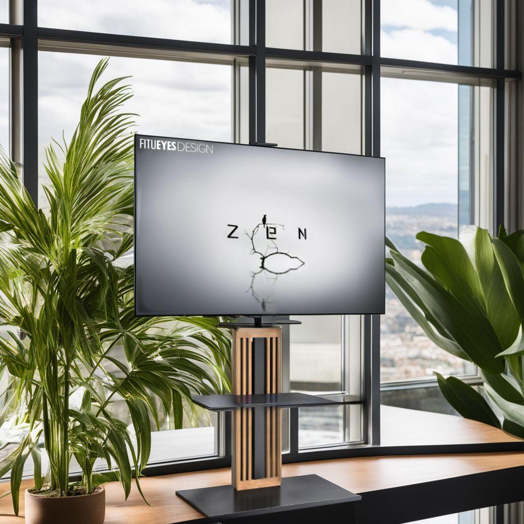 ☆壁寄せテレビスタンド - 自然と調和する木製&スチールデザイン