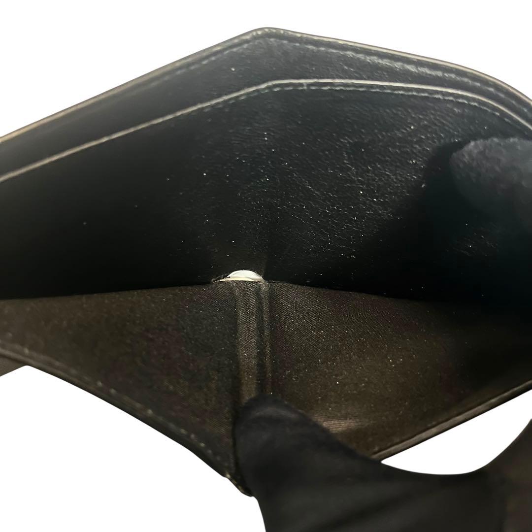 希少✨バレンシアガ 二つ折り財布 エブリデイ レザー ロゴ プリント ブラック