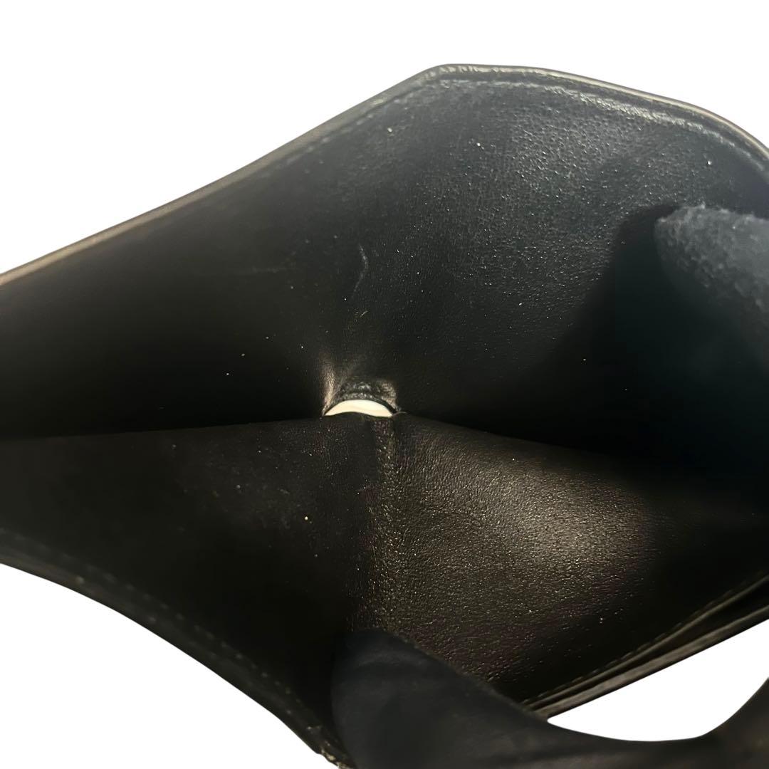 希少✨バレンシアガ 二つ折り財布 エブリデイ レザー ロゴ プリント ブラック