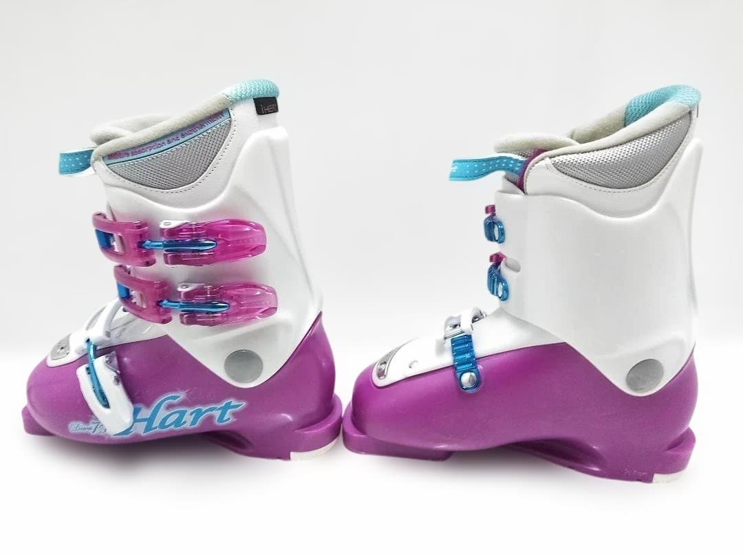ジュニアスキー4点セット ピュアコンシャス130cmハート ブーツ22cmピンク