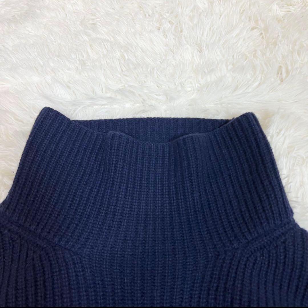 美品✨ポロラルフローレン ウール カシミヤ ハイネックセーター ネイビー S