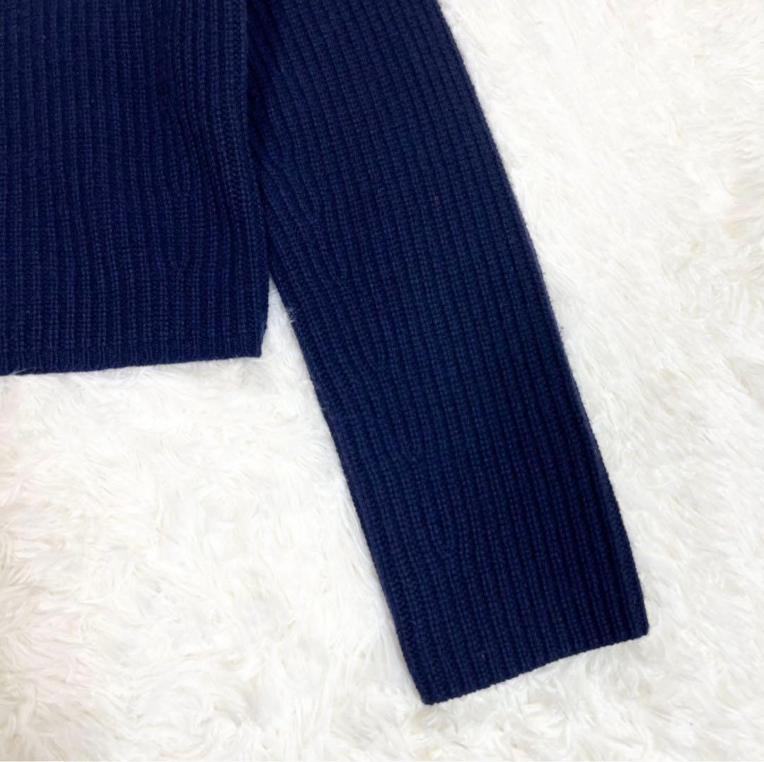 美品✨ポロラルフローレン ウール カシミヤ ハイネックセーター ネイビー S