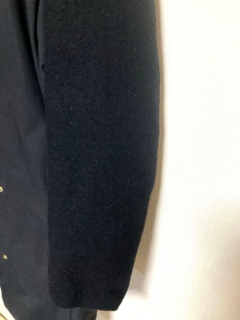 MACKINTOSH マッキントッシュ ノーカラーダウンコート 黒38 切り替え