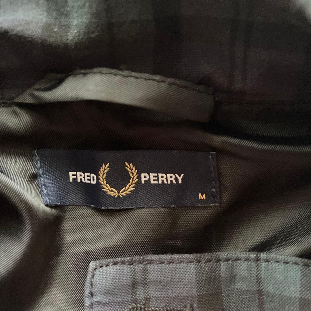 FRED PERRY フード付きチェックジャケット M