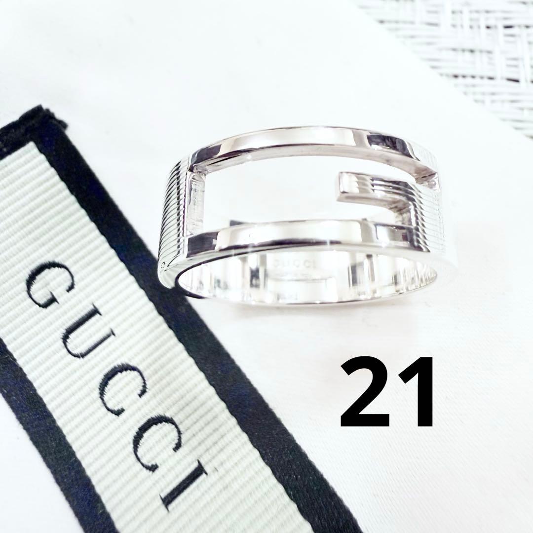 グッチ　指輪　リング　21 ブランデッドG ロゴ 925 研磨洗浄済　20号